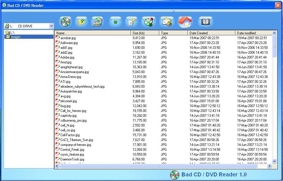 Click to view AIV BAD CD/DVD Reader 1.0 screenshot